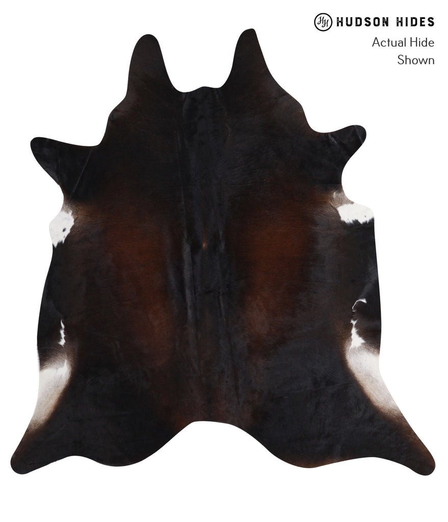 Chocolate X-Large Brazilian Cowhide Rug 7'2"H x 6'7"W #A3942 by Hudson Hides