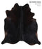 Solid Black X-Large Brazilian Cowhide Rug 6'11