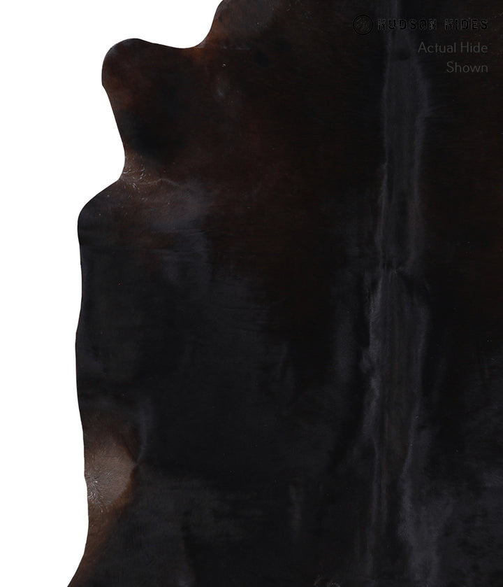 Solid Black X-Large Brazilian Cowhide Rug 6'11"H x 6'6"W #A3946 by Hudson Hides