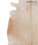 Beige XX-Large Brazilian Cowhide Rug 8'3"H x 7'5"W #A3976 by Hudson Hides