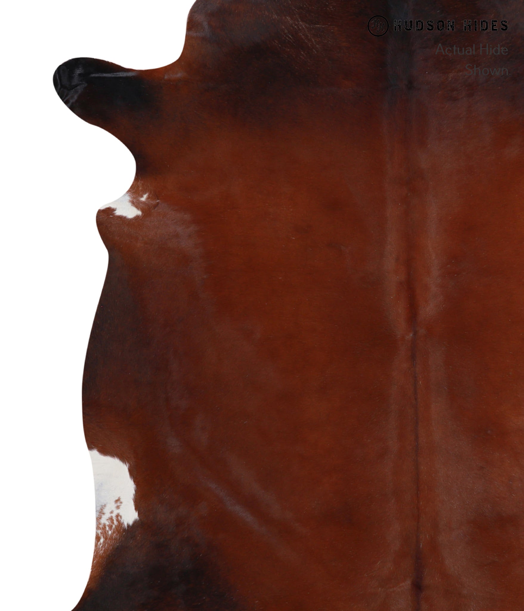 Brown with Red Cowhide Rug #A4030