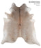 Grey with Beige X-Large Brazilian Cowhide Rug 7'1