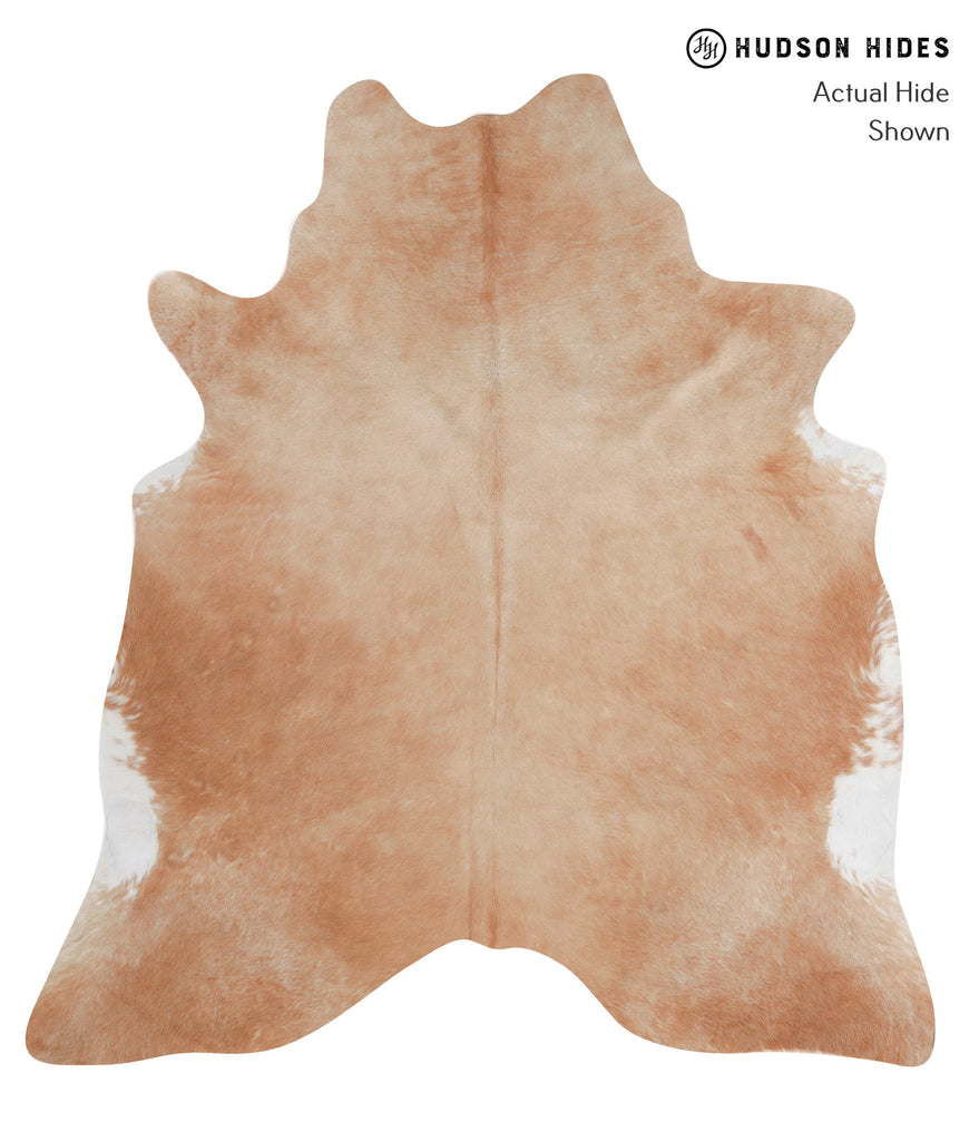 Beige X-Large Brazilian Cowhide Rug 7'2"H x 6'7"W #A4113 by Hudson Hides
