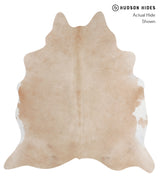 Beige XX-Large Brazilian Cowhide Rug 7'5"H x 6'10"W #A4177 by Hudson Hides