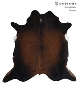 Chocolate X-Large Brazilian Cowhide Rug 6'7"H x 6'6"W #A4226 by Hudson Hides