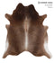 Grey with Beige XX-Large Brazilian Cowhide Rug 7'10