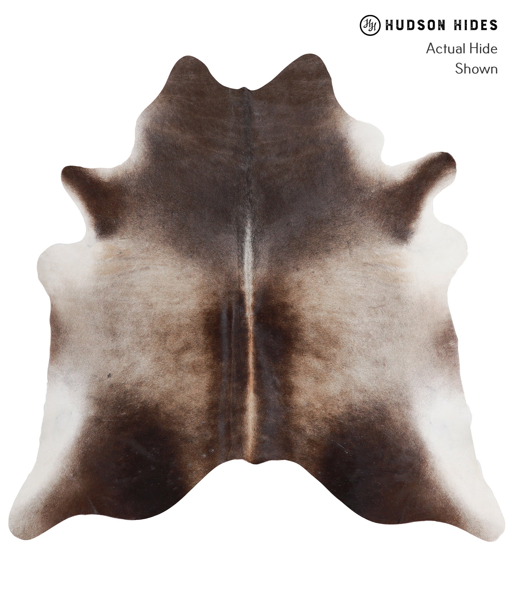 Grey with Beige Cowhide Rug #A4245