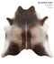 Grey with Beige X-Large Brazilian Cowhide Rug 6'5