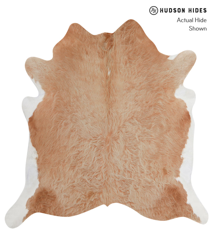Brown and White Regular X-Large Brazilian Cowhide Rug 6'10"H x 5'11"W #A4278 by Hudson Hides