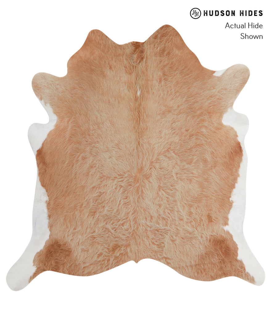 Brown and White Regular X-Large Brazilian Cowhide Rug 6'10"H x 5'11"W #A4278 by Hudson Hides