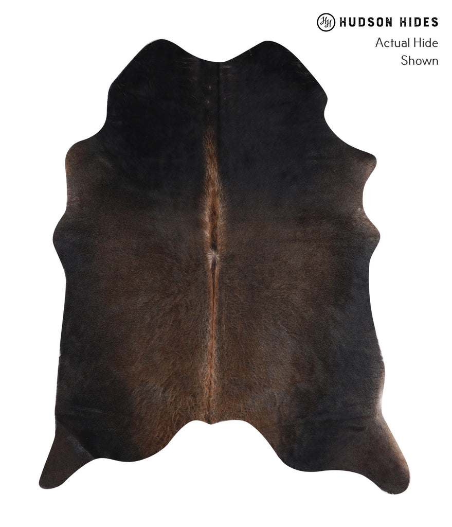 Chocolate Large Brazilian Cowhide Rug 6'4"H x 5'2"W #A4321 by Hudson Hides