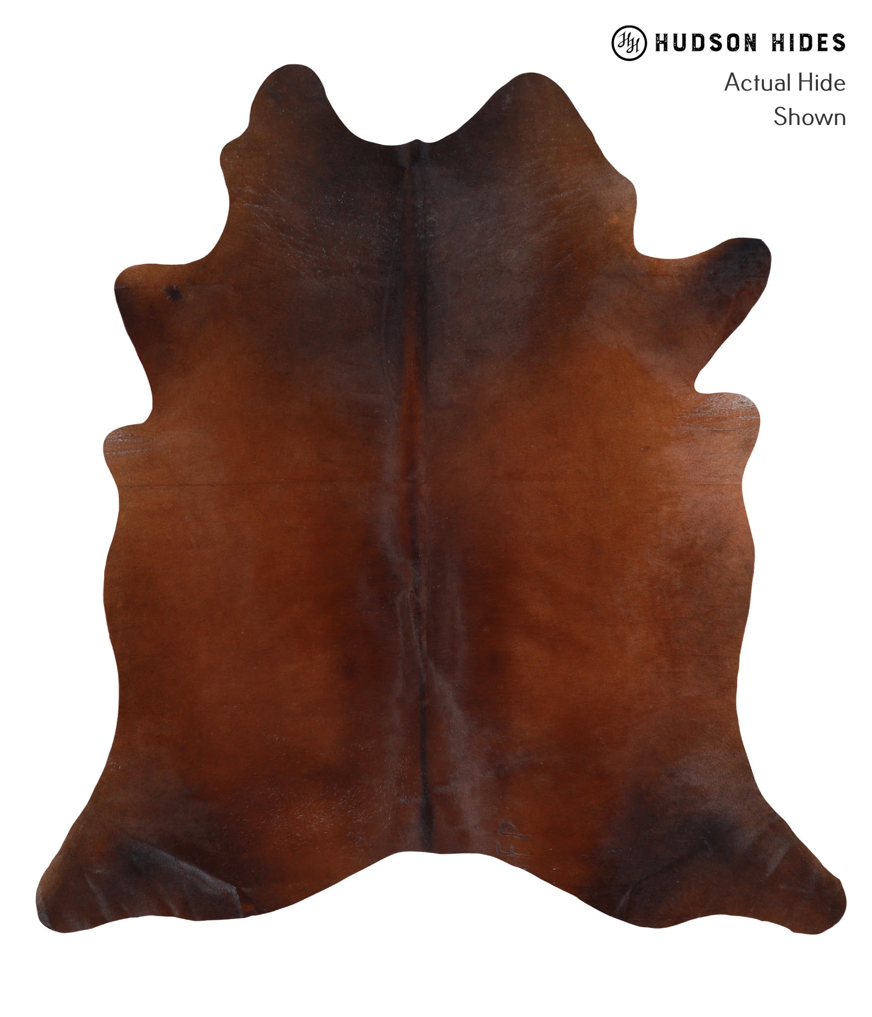 Brown with Red Cowhide Rug #A4371