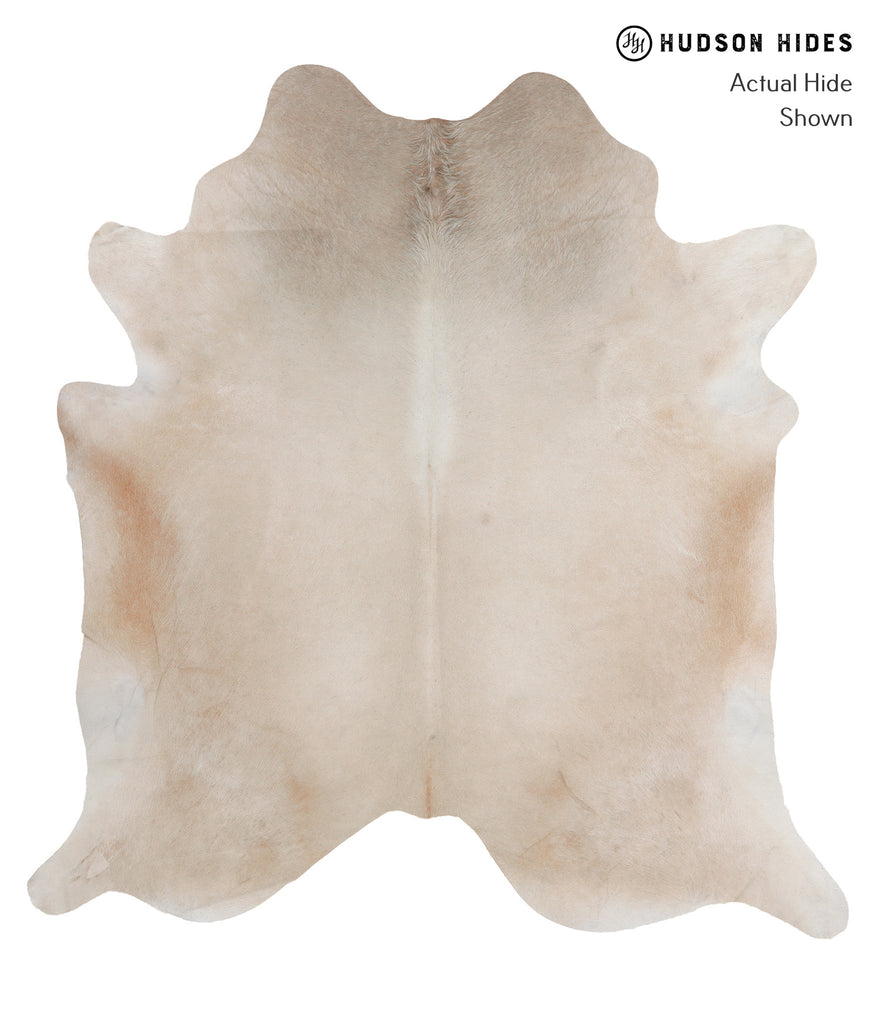 Beige XX-Large Brazilian Cowhide Rug 7'5"H x 7'0"W #A4387 by Hudson Hides