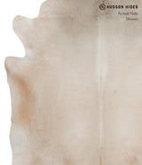 Beige XX-Large Brazilian Cowhide Rug 7'5"H x 7'0"W #A4387 by Hudson Hides