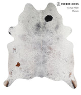 Salt and Pepper Black X-Large Brazilian Cowhide Rug 7'4"H x 6'4"W #A4403 by Hudson Hides