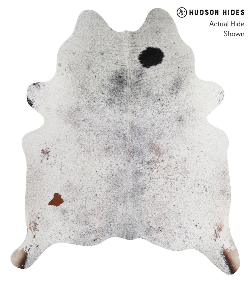 Salt and Pepper Black X-Large Brazilian Cowhide Rug 7'4"H x 6'4"W #A4403 by Hudson Hides