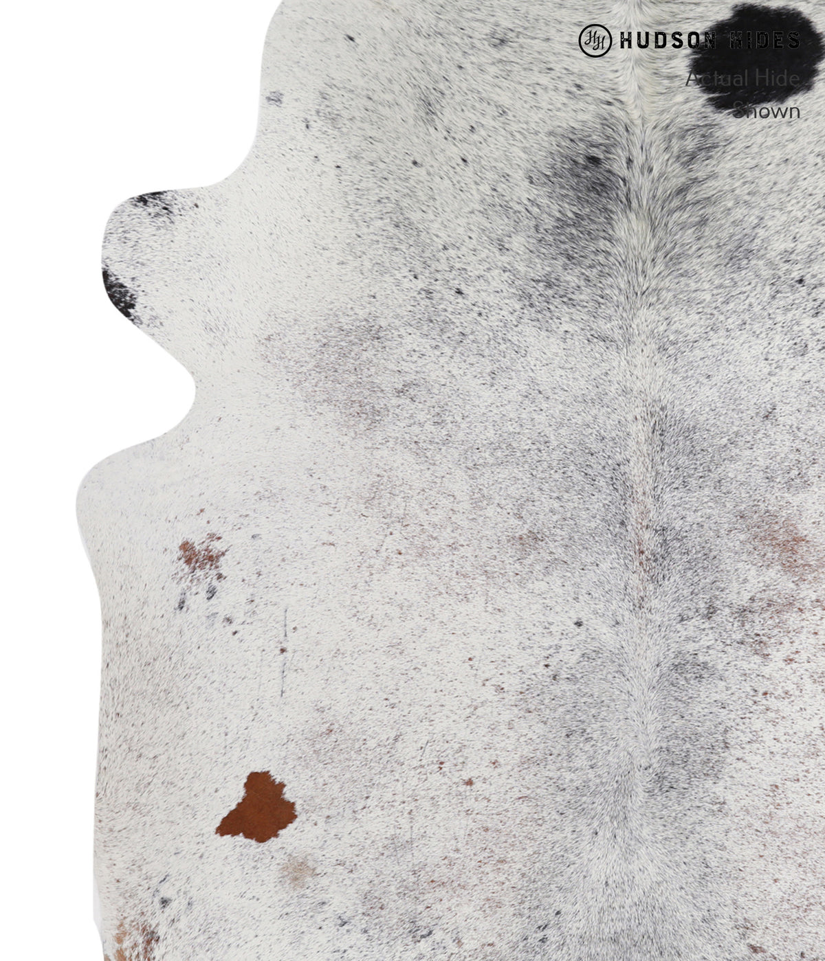 Salt and Pepper Black X-Large Brazilian Cowhide Rug 7'4"H x 6'4"W #A4403 by Hudson Hides