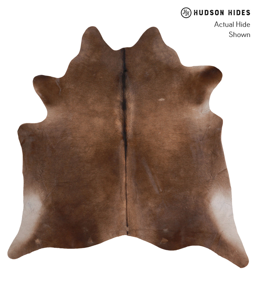 Chocolate X-Large Brazilian Cowhide Rug 6'7"H x 6'7"W #A4430 by Hudson Hides
