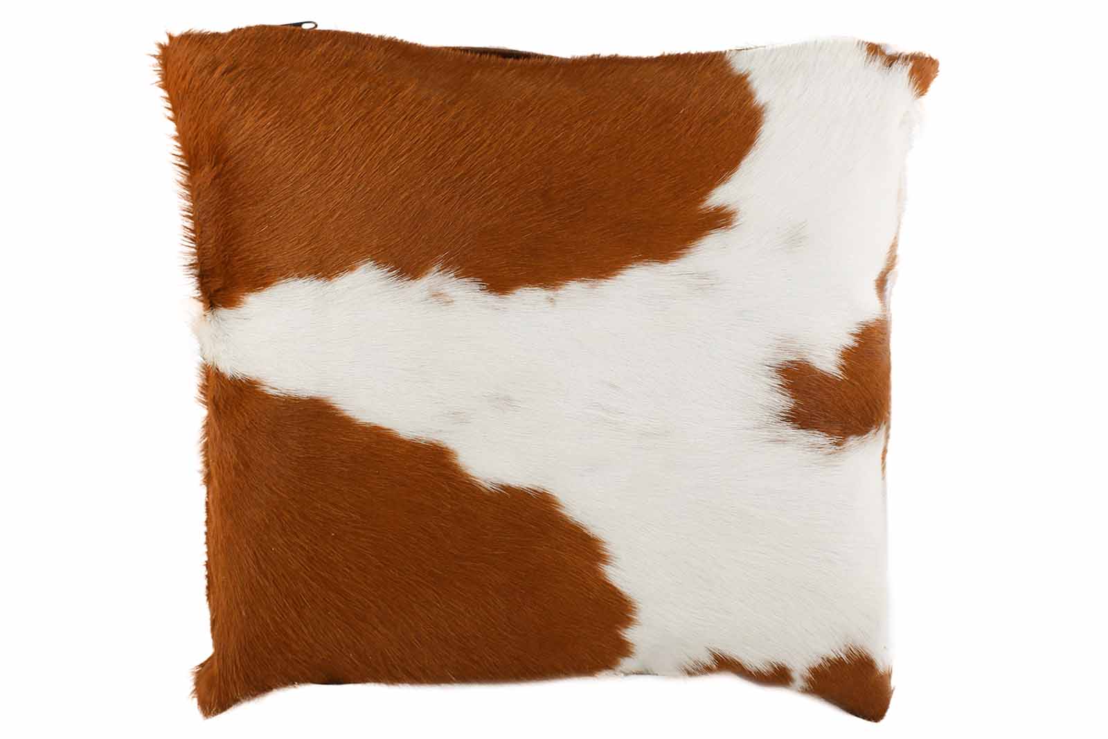 Brown and White Brazilian Cowhide Pillow