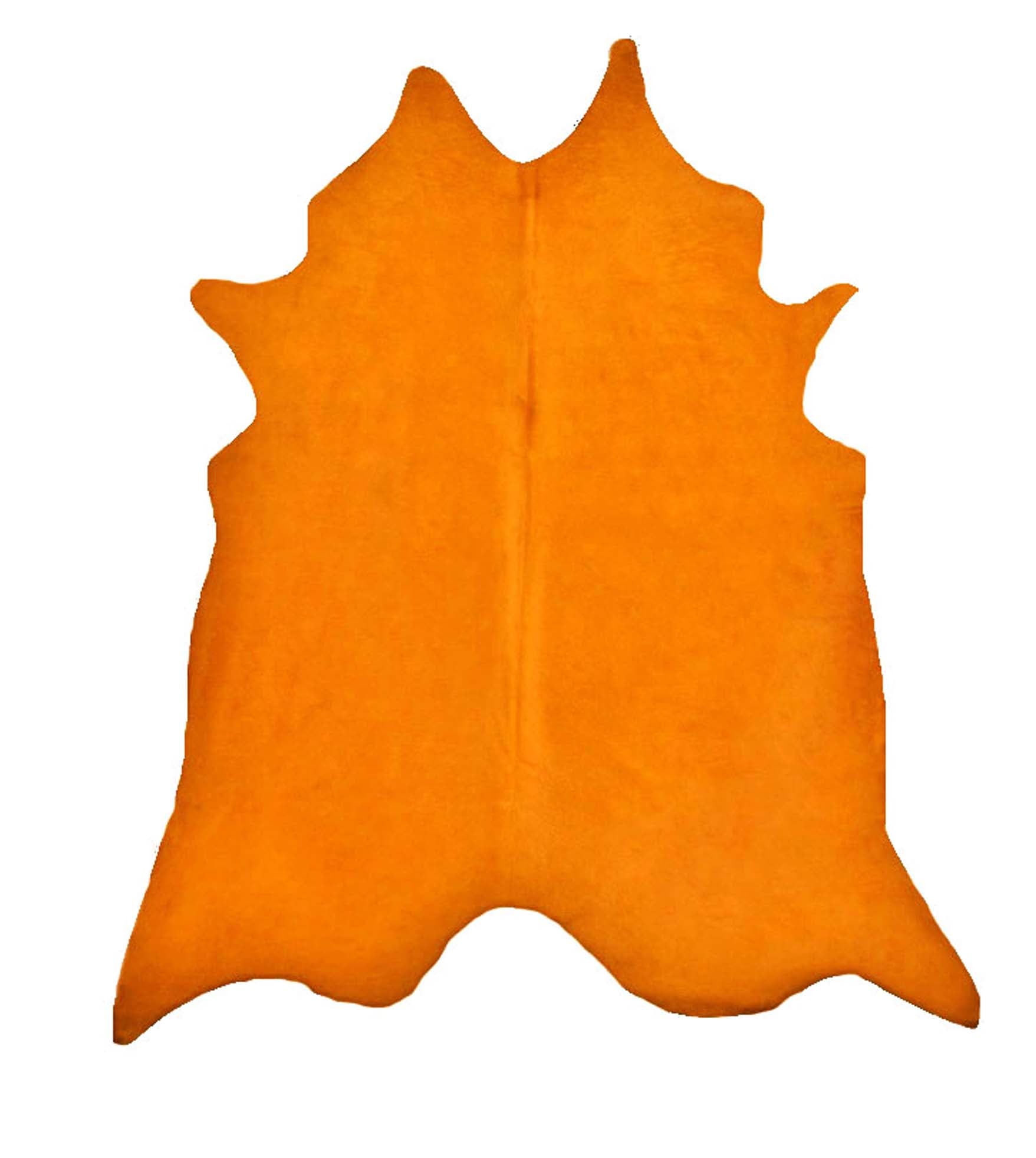 Orange Dyed Cowhide Rug #1001ORNG