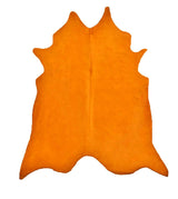 Orange Dyed X-Large Brazilian Cowhide Rug 6'0H x 7'5 W #1001ORNG by Hudson Hides