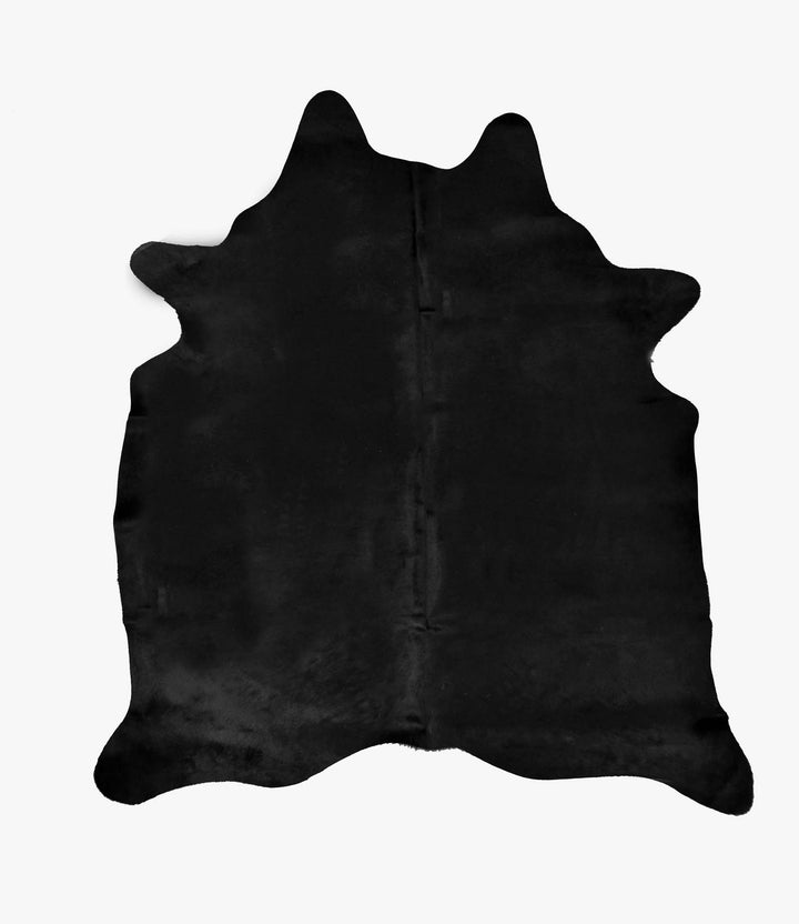 Black Dyed X-Large Brazilian Cowhide Rug 6'0H x 7'5 W #1001BLK by Hudson Hides