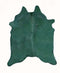 Emerald Dyed X-Large Brazilian Cowhide Rug 6'0H x 7'5 W #1001EMERLD by Hudson Hides