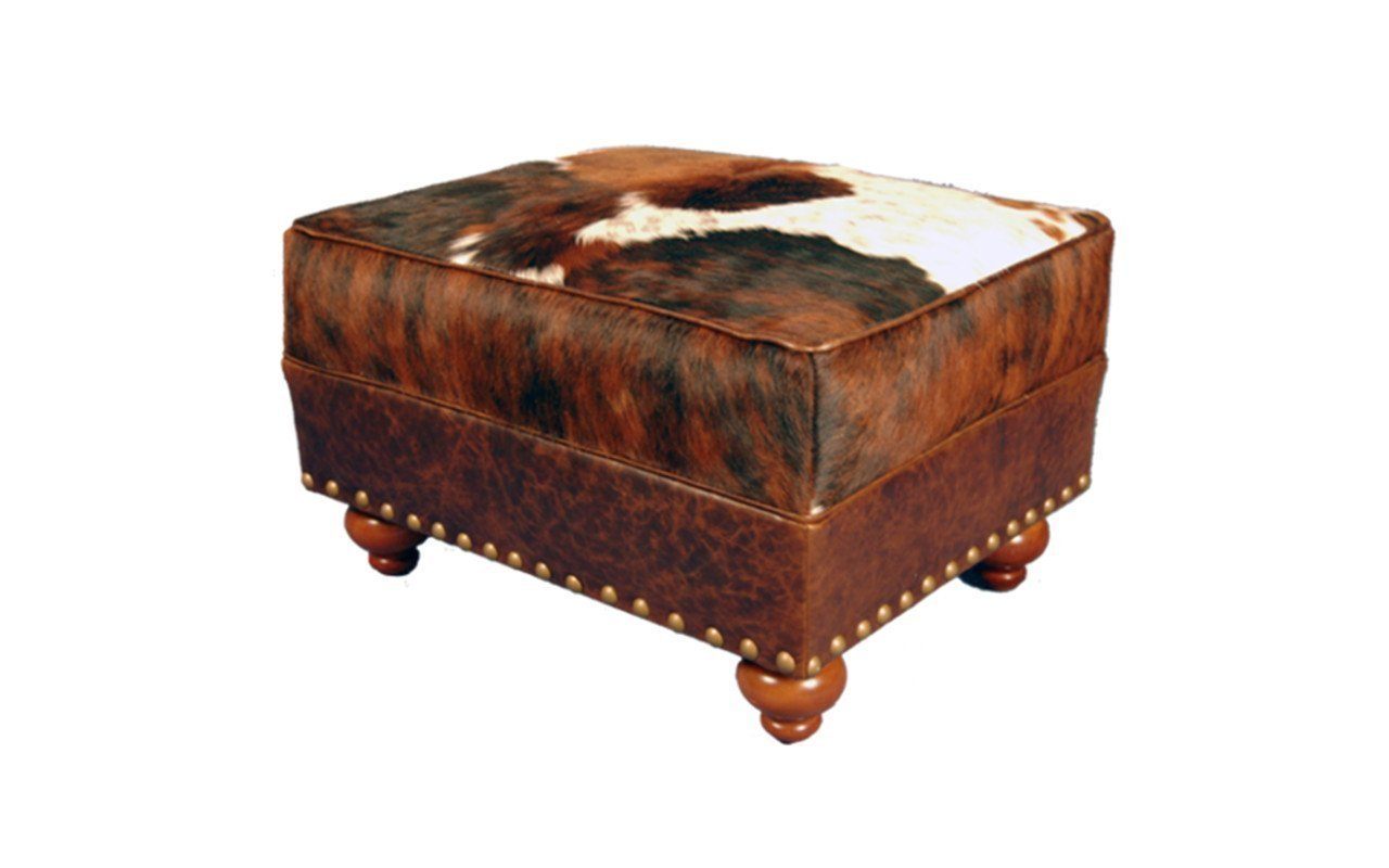 Cowhide Medium Ottoman