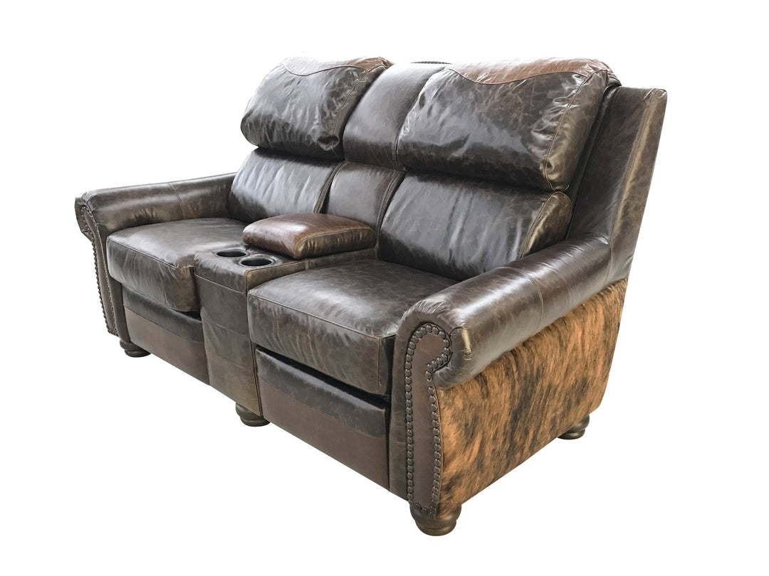Rustic Lodge Double Reclining Theater Love Seat
