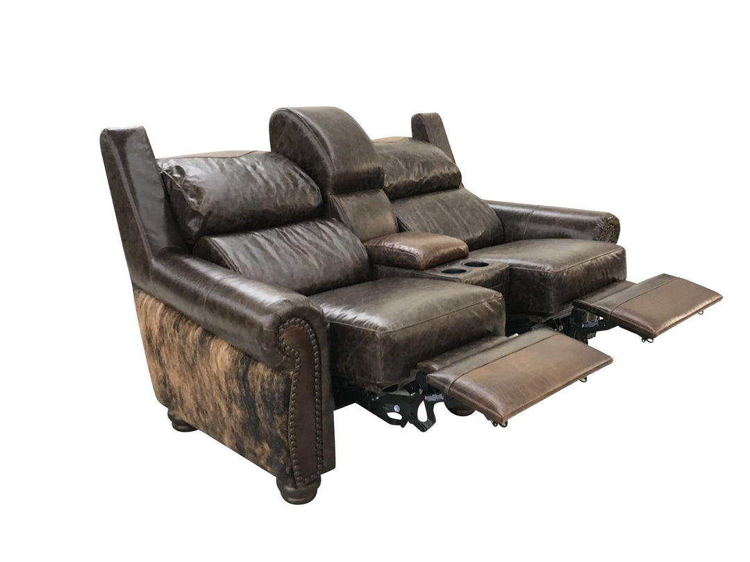 Rustic Lodge Double Reclining Theater Love Seat