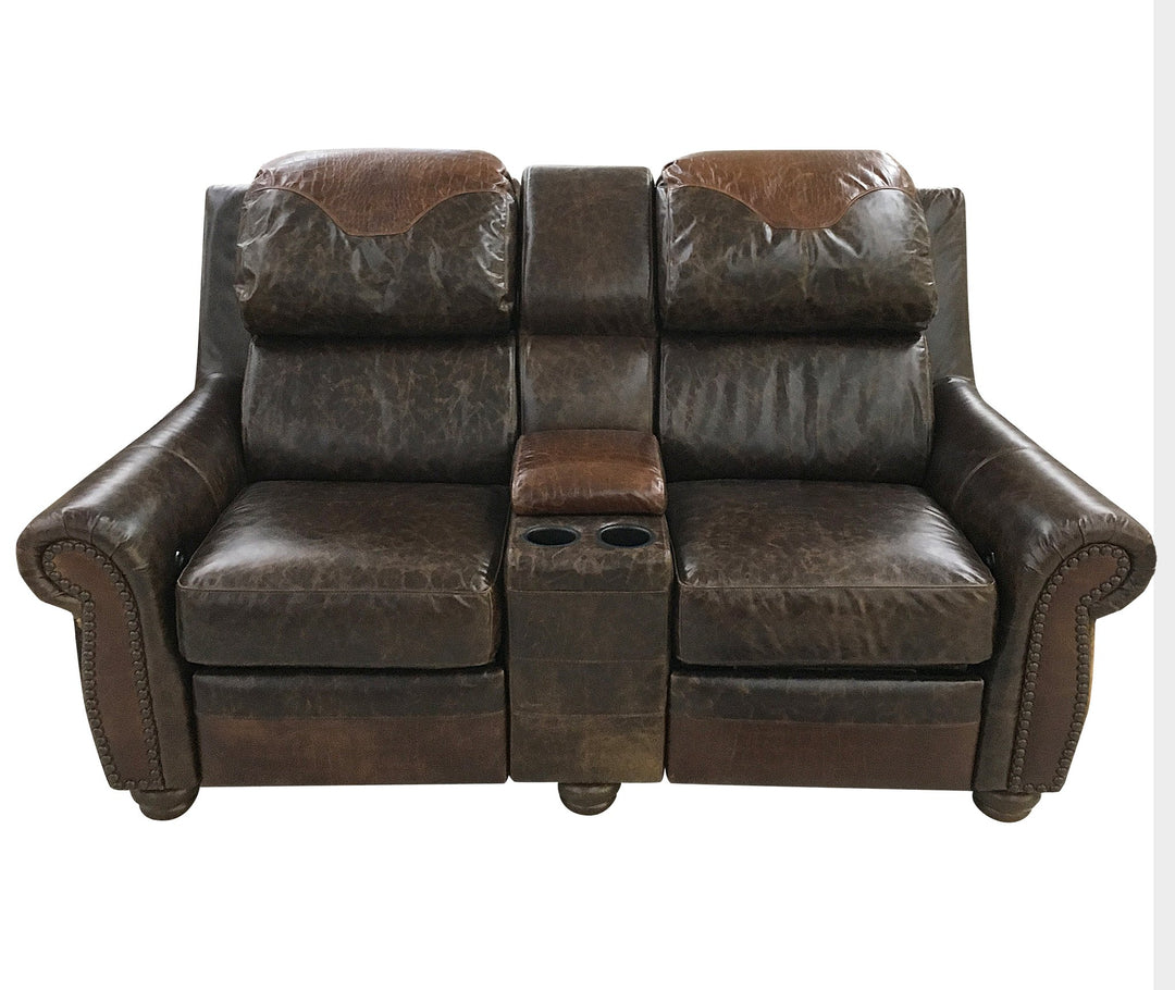 Rustic Lodge Double Reclining Theater Love Seat