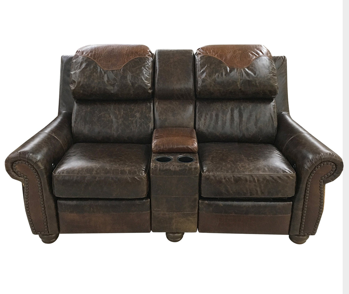 Rustic Lodge Double Reclining Theater Love Seat