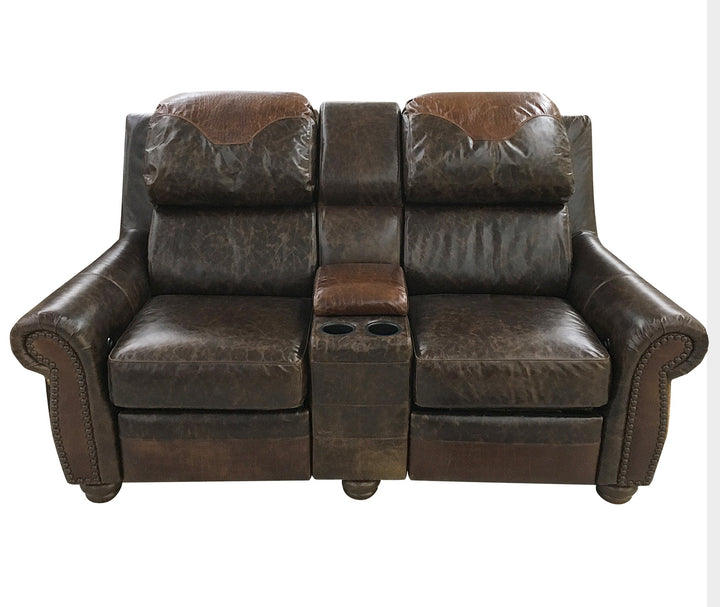 Rustic Lodge Double Reclining Theater Love Seat