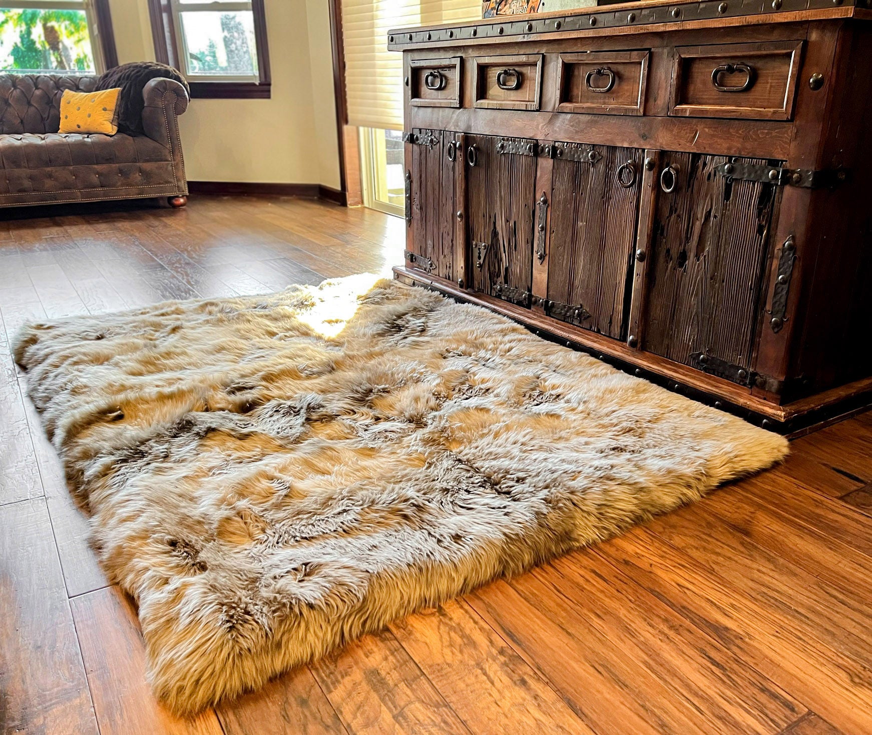 Taupe New Zealand Sheepskin Area Rug 4' x 6' by Hudson Hides