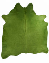 Lime Dyed X-Large Brazilian Cowhide Rug 6'0H x 7'5 W #1001LIME by Hudson Hides