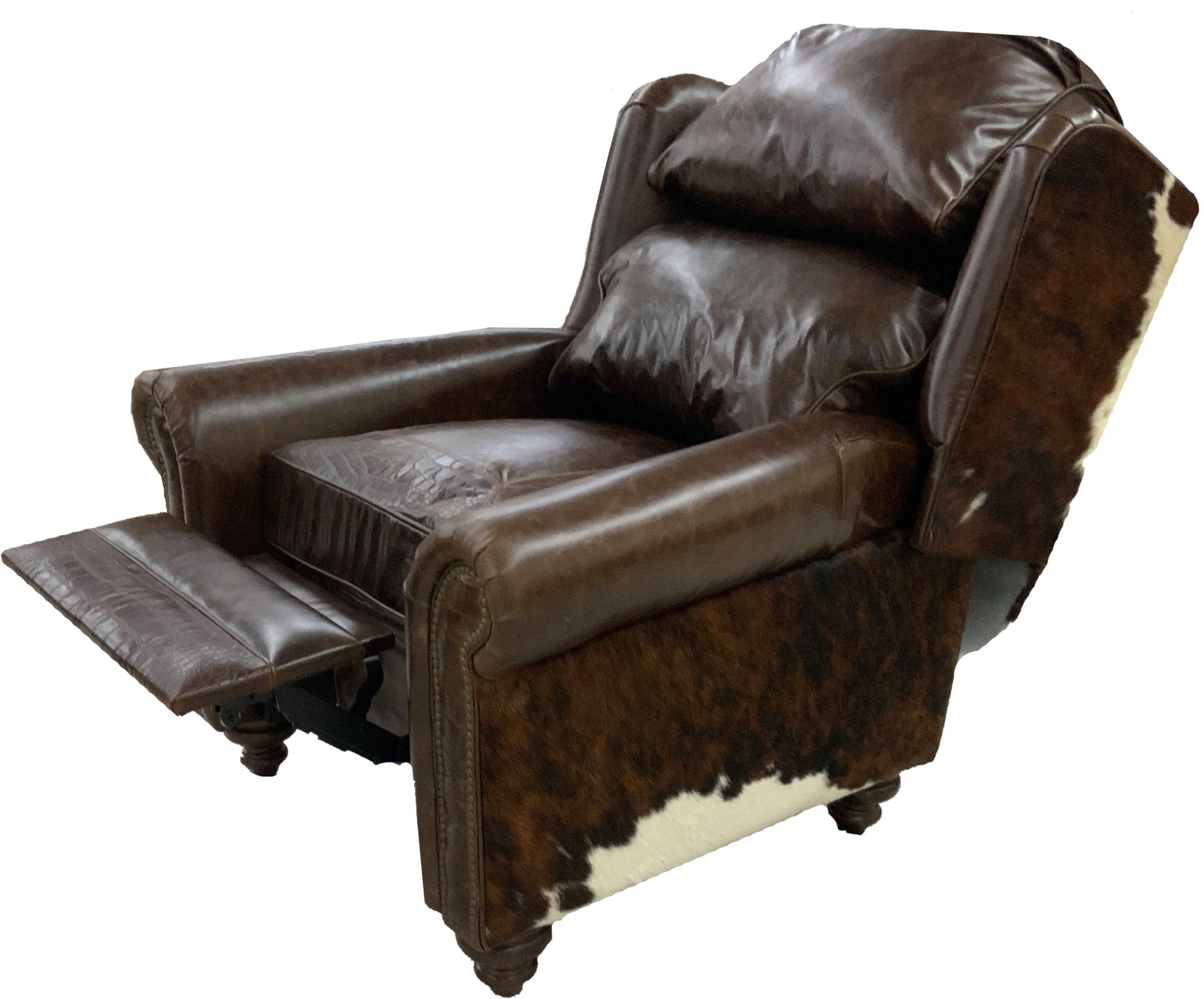 Maverick Oversized Wingback Leather Recliner 