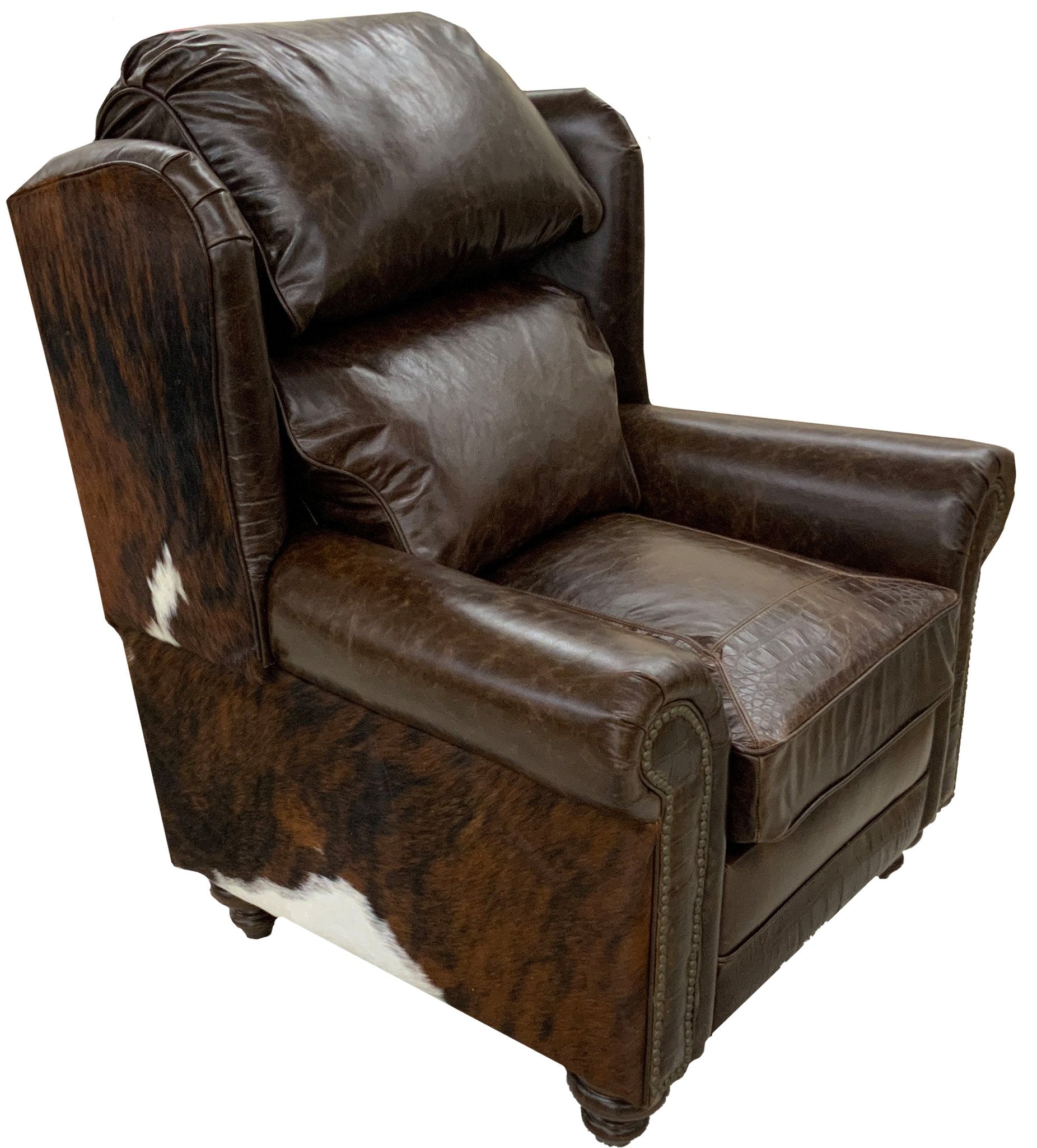 Maverick Oversized Wingback Leather Recliner 