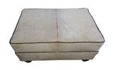 Mountain Modern White Cowhide Ottoman