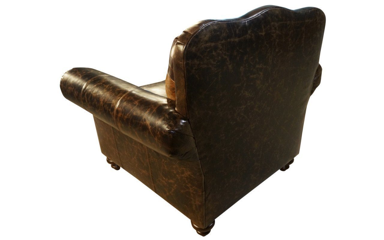 Old West Cowhide Club Chair