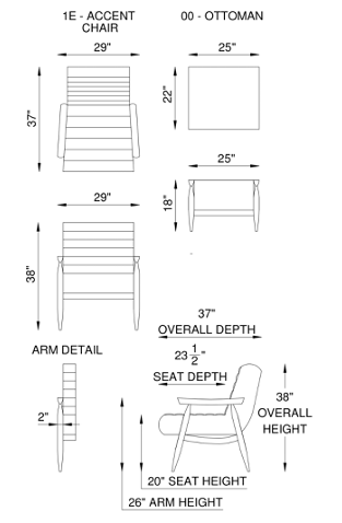 Eleanor Rigby Lily 1E Accent Chair