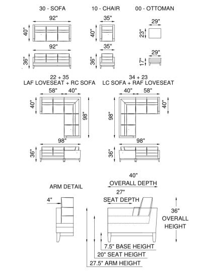 Eleanor Rigby Aventador 30 Sofa