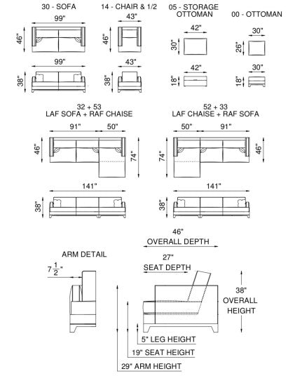 Eleanor Rigby Lucia 30 Sofa