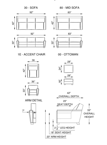 Eleanor Rigby Carlyle 30 Sofa