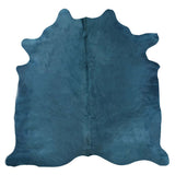 Turquoise Dyed X-Large Brazilian Cowhide Rug 6'0H x 7'5 W #1001TURQ by Hudson Hides