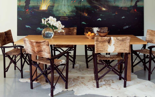 Beige and White Brazilian Cowhide Rug