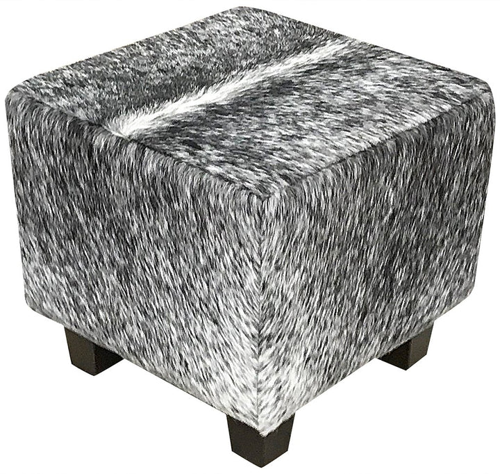 Cowhide Cube Longhorn Black & White Speckle
