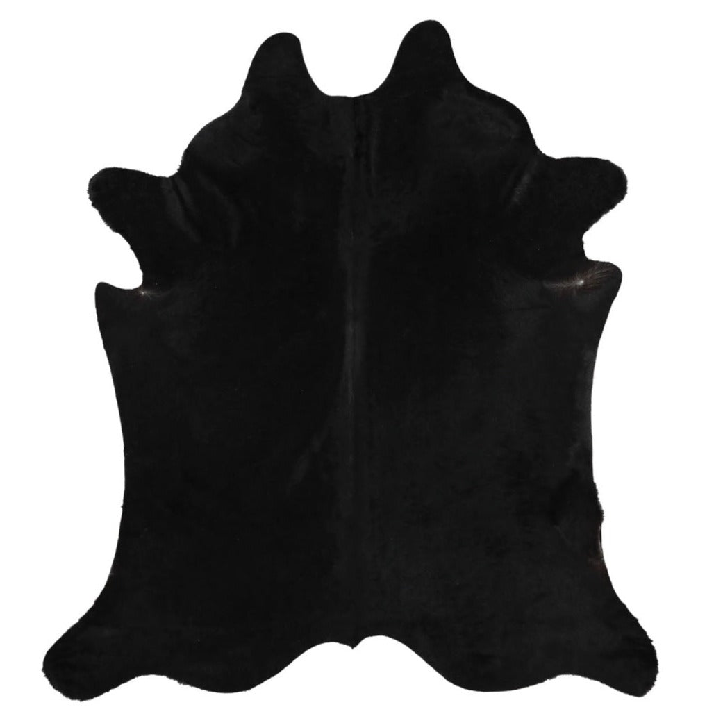 Solid Black Brazilian Cowhide Rug Cowhides Direct