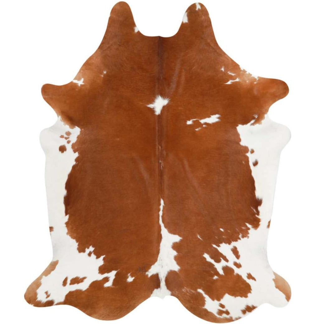 Brown and White Brazilian Cowhide Rug