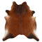 Brown with Red Brazilian Cowhide Rug