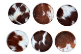 Cowhide Coasters - Brindle / Tricolor Assorted